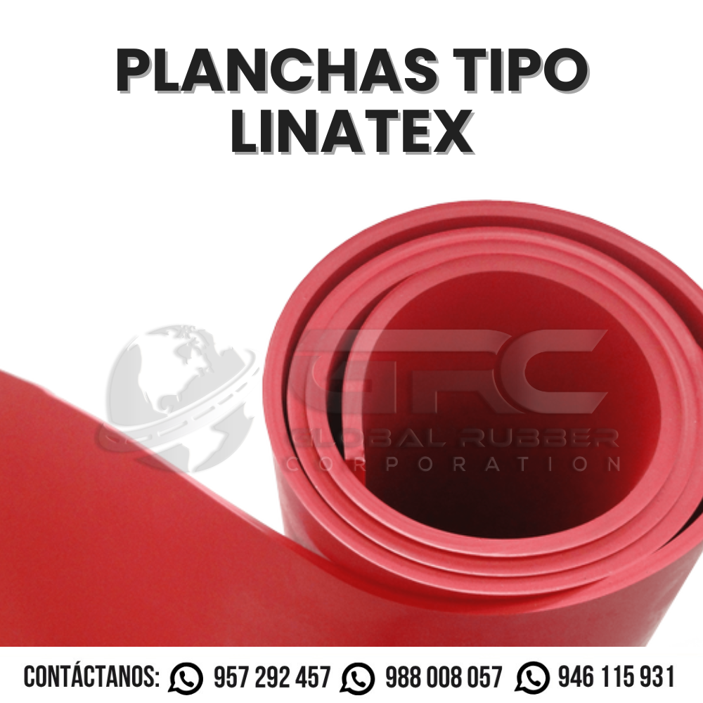 Planchas de caucho Linatex rojo industrial