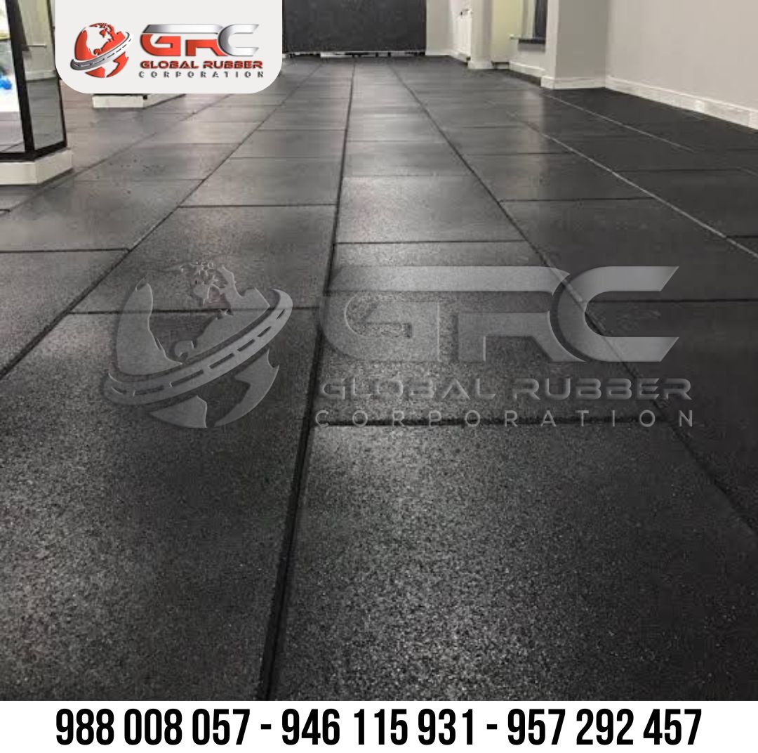 Piso Baldosa de Caucho para Gym